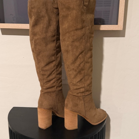 Vici Camel Suede Heeled Boots - Picture 8 of 8